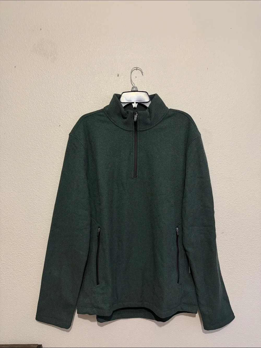 Mack Weldon Latitude Fleece Quarter-Zip Knit Sweater Insulating Quick Dry